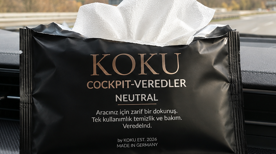KOKU® Cockpit-Veredler NEUTRAL – Premium-Pflegetuch für dein Auto