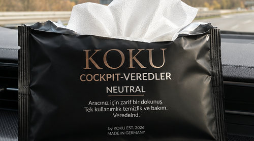 KOKU® Cockpit-Veredler NEUTRAL – Premium-Pflegetuch für dein Auto