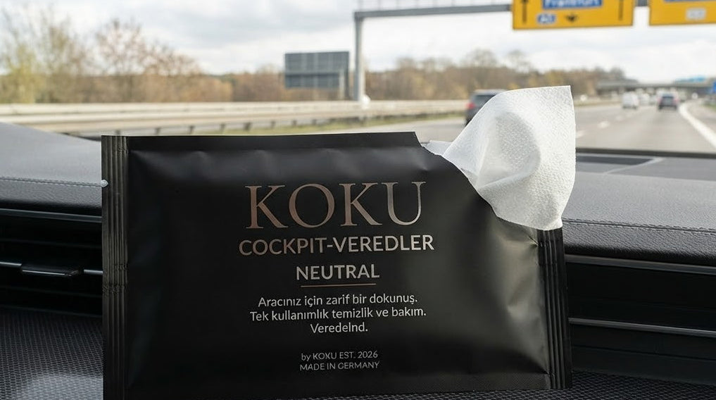 KOKU® Cockpit-Veredler NEUTRAL – Premium-Pflegetuch für dein Auto